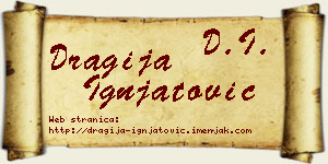 Dragija Ignjatović vizit kartica